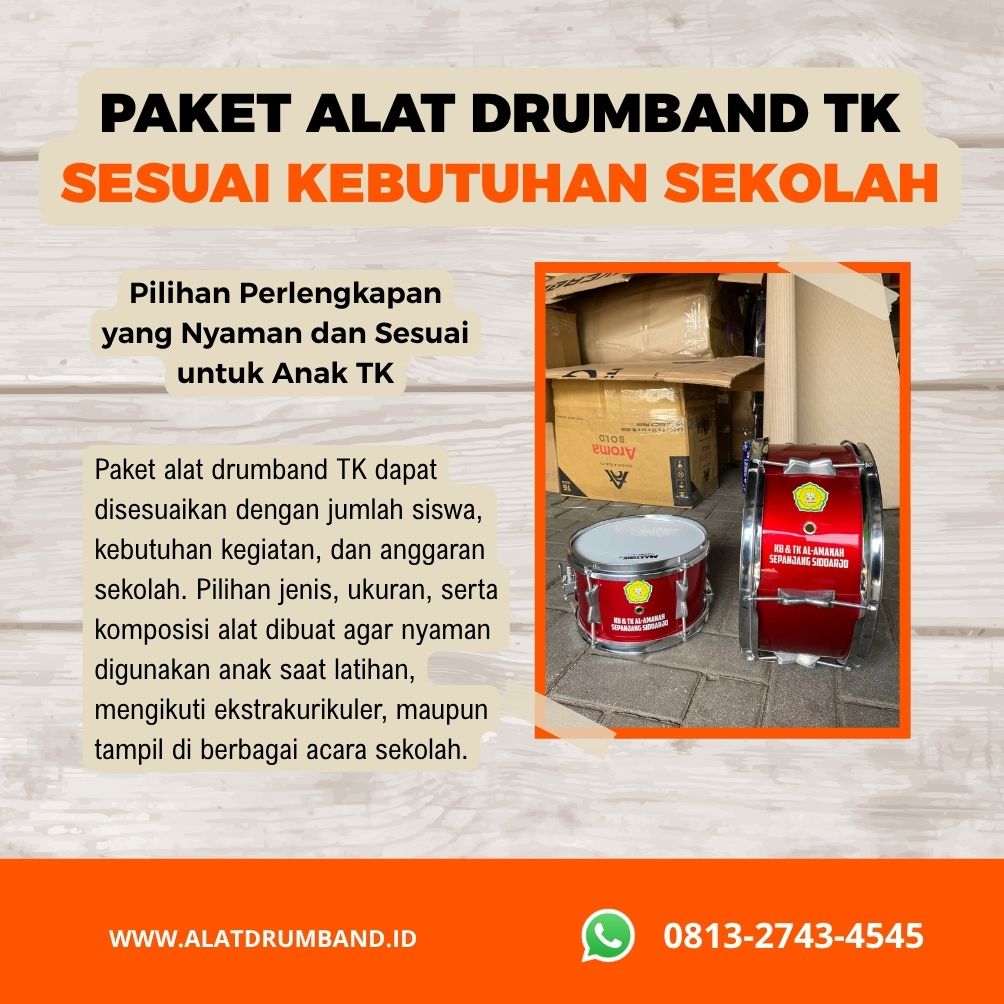 Paket Alat Drumband TK untuk Kegiatan Sekolah