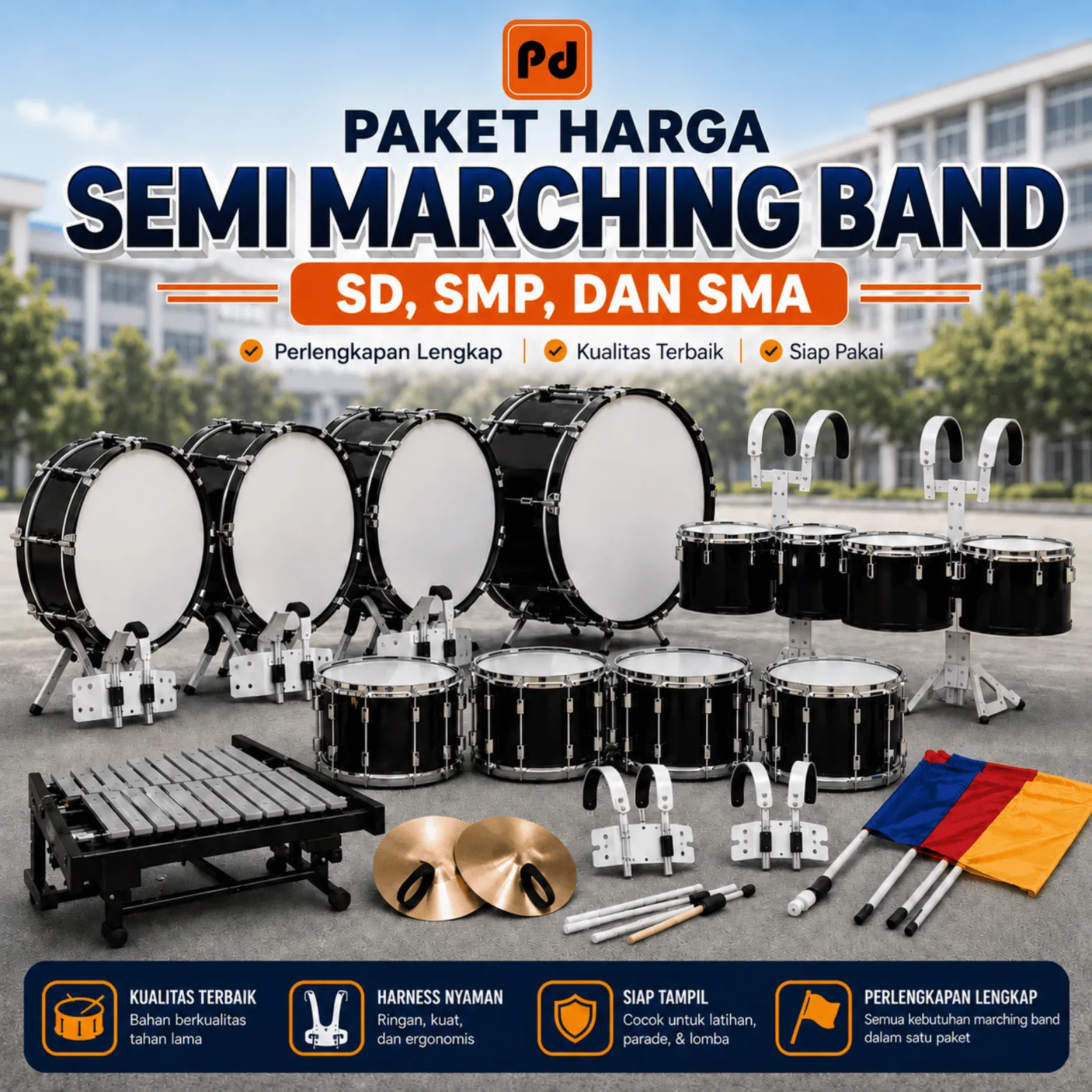 Paket Harga Semi Marching Band SD, SMP, dan SMA